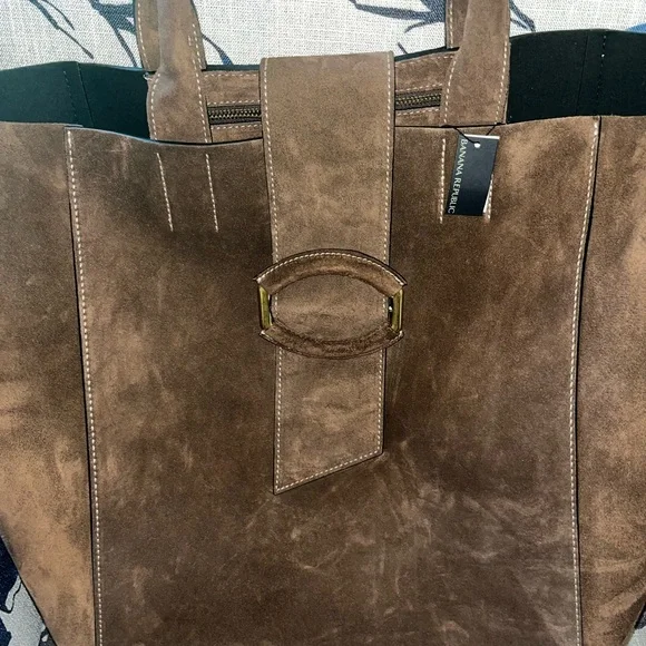 NWT Banana Republic Silva Suede Top Handle Bag Totes